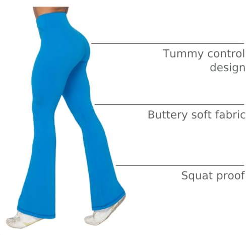 Image of Sunzel Flare Leggings, Crossover Yoga Pants with Tummy Control, High-Waisted and Wide Leg
