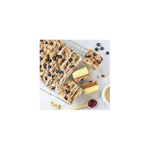 M&D Distributions NY Gourmet Crumb Cake Blueberry whole sheet uncut Fresh 8X8 Thick buttery top layered with blueberry jam spread & Moist Cake Kosher Certified Cover