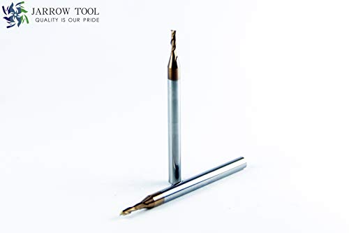 Image of Square End Carbide Mill Set (Pack of 5) - 3 /32 End Mill for Alloy Steels /Hardened Metals - 2 Flute TiAlN Coated Square Nose Milling Set for CNC Machine Milling Tools