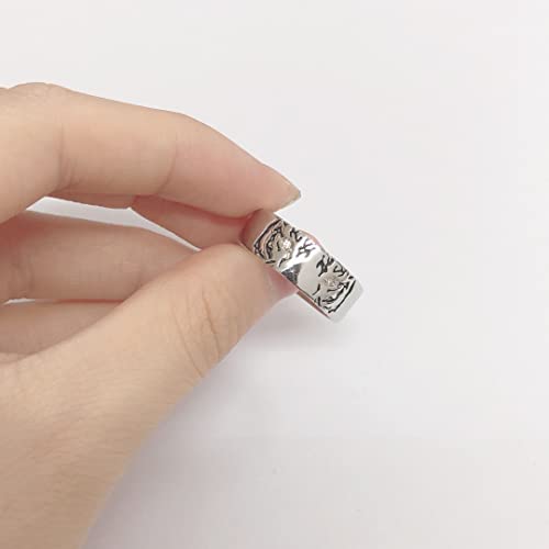 OIDIMS CZ Eye Tiger Wide Band Ring Animal Statement Open Ring for Men Women Dainty Adjustable Knuckle Middle Finger Cute Fashion Gifts Birthday Christmas Bff Personalized Jewelry Comfort Fit3