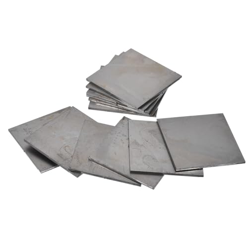uxcell 2x2 Inch Mild Steel Welding Plate, 11 Gauge Welding Practice and Training for MIG, TIG, ARC, Gas, Stick, 12PCS