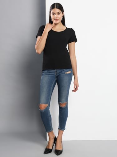 Image of Q - RIOUS Casual Solid Womens Regular Top