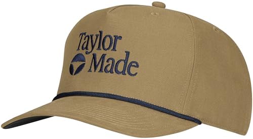TaylorMade Golf 2026 A-Frame Stock Rope Hat Light Brown Adjustable