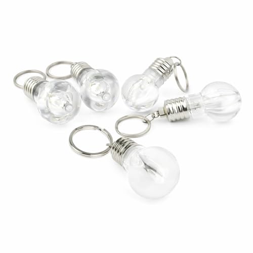 Amazon | [ZooooM] 5個 セット 電球 LED キーホルダー カラフル 七色