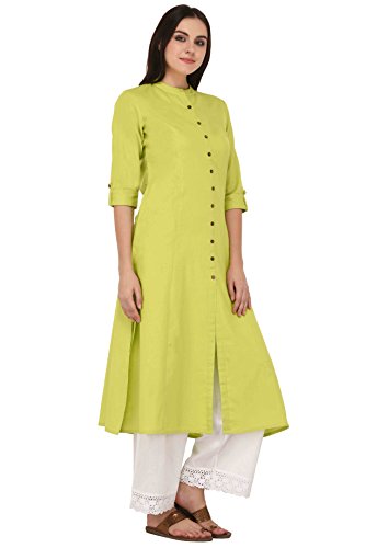 Image of Pistaa's Women's Cotton Regular Fit Casual Kurta