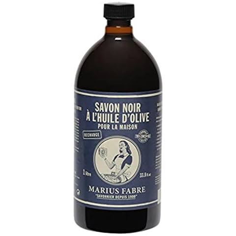 Marius Fabre Nature Multi-purpose Olive Oil Liquid Black Soap 33.81 Ounces Refill Cover