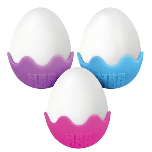 Schylling NeeDoh Magic Color Egg Groovy Glob Trio: Easter Fun - Assorted Colors Gift Set - 3 Pack