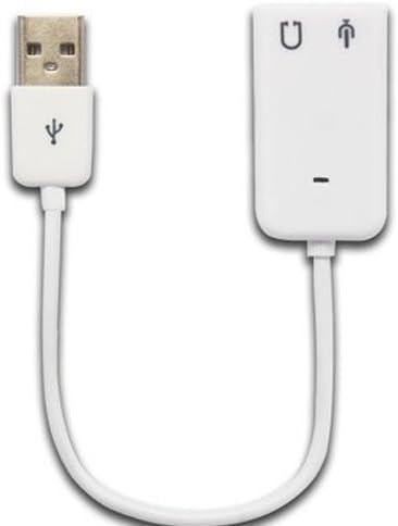 USB 2.0 External Sound Card Adapter for PC Desktop Notebook Laptop (7.1Channel-White)