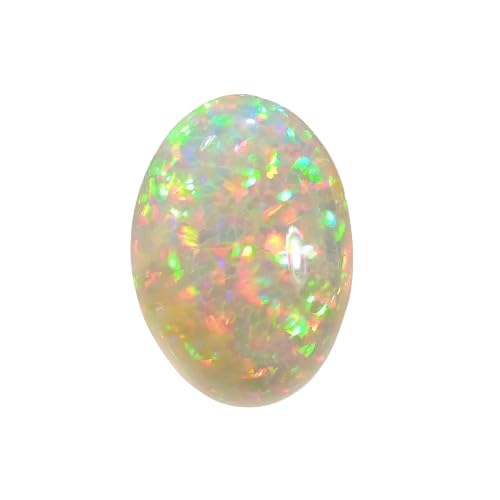 Opale blanche naturelle de 9,66 carats qualité AA1+++ pour bague de prestige