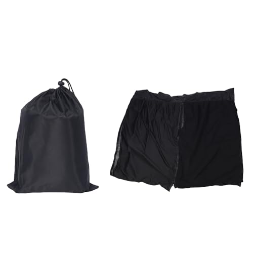 Double Layer Door Curtain Magnetic Closure Outdoor Windproof Mesh Curtain for RV Camping Car (W170*H155cm)