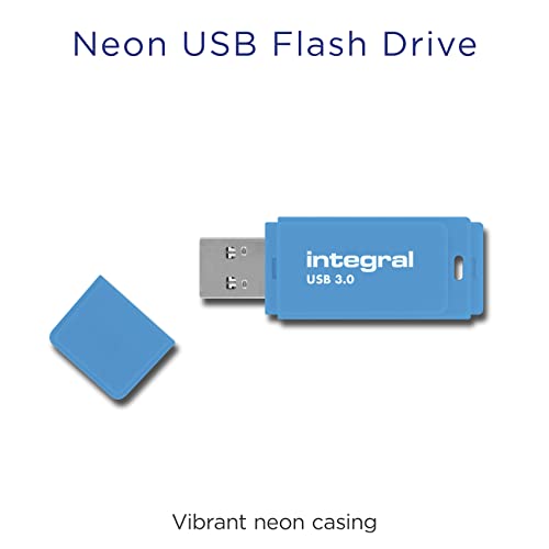 Integral 256GB Neon Yellow USB 3.2 Gen 1 Flash Drive, Blue - Image 2