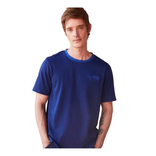 KIMOA - Wild Racing - Camiseta Manga Corta Hombre y Mujer, Camiseta Hombre - Material Reciclado - M - Azul