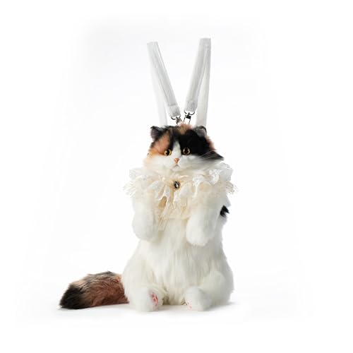 Chongker Stuffed Realistic Cat Plush Backpack, Brown, M