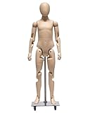 Maniquí giratorio de cuerpo completo con ruedas y cabeza flexible articulable para tienda de ropa