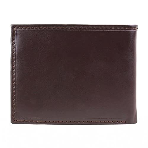 Tommy Hilfiger Men's Leather Fordham Bifold Wallet with Coin Pocket, Brown3