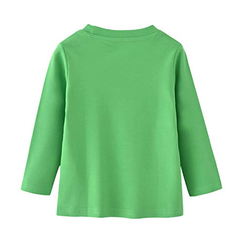 Truck Shirts Little Boys Kids Long Sleeve T-Shirts Green2