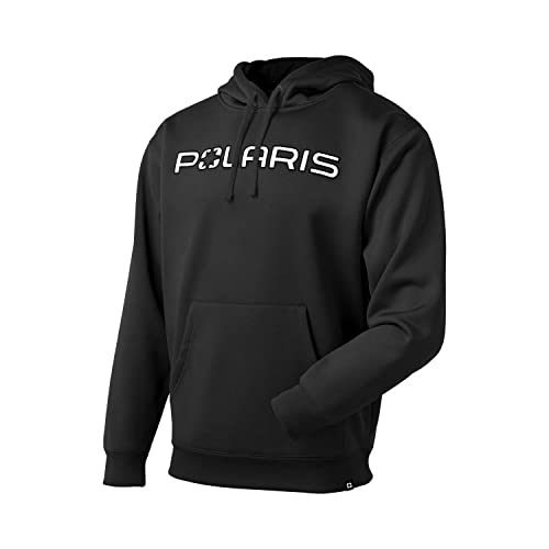 Polaris Mens Black Rogue Hoodie Warm Winter Classic Fit Comfortable Cotton - Medium