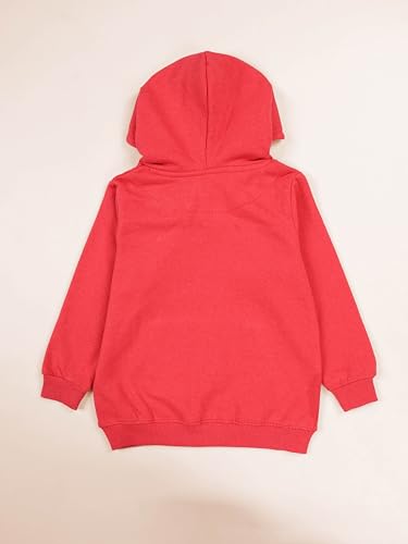 Image of KiddoPanti Unisex Solid Pullover Hooded Fleece Sweatshrit | Cotton Poly Fleece Fabric | Waist Length, Full Sleeve Hoodie | 2 Kangaroo Pockets | Winter Wear for Boys & Girls