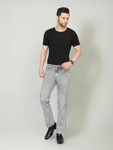 Image of LOUIS STITCH Men's Mid Rise Light Faded Bootcut Fit Jeans (LSJNS-BC)