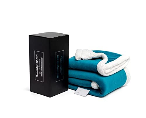 Couverture polaire sherpa réversible pour vos soirées cocooning émeraude