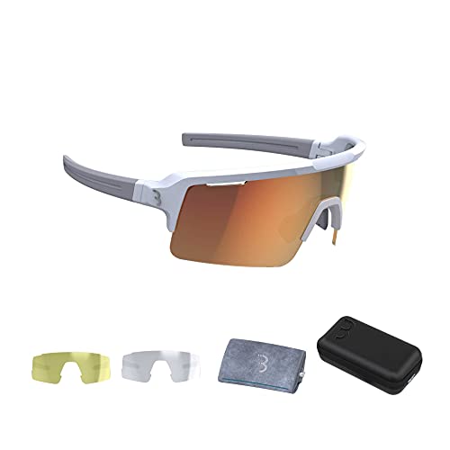 Gafas de sol deportivas unisex BBB Cycling Fuse BSG-65 con montura naranja de Grilamid