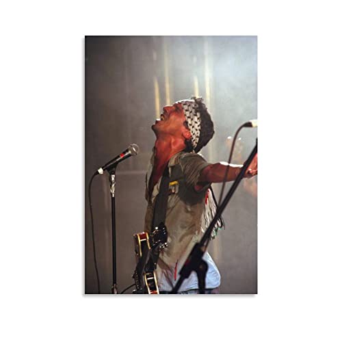 XXJDSK Art Peinture sur Toile The Singer Manu Chao Concert Hanging Picture Family Bedroom Decor Gift 60X90cm sans Cadre