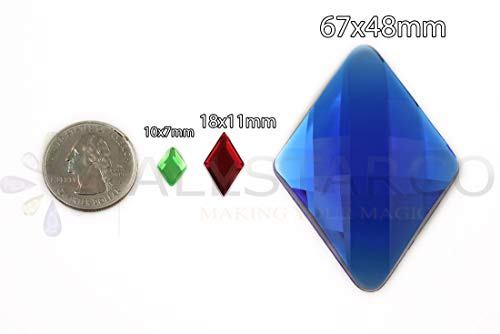 Allstarco 67x48mm Flat Back Extra Large Diamond Cosplay Gems Acrylic Big Rhinestones Plastic Jewels For Crafts Embelishments - Image 4