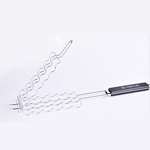 Cesto para grelhar salsichas de churrasco da Homozy para 6 cachorros-quentes, metal