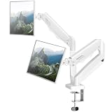 Dual Monitor Arm Desk Mount Fits Max 32 inch Screens, Holds 4.4 to 19.8lbs