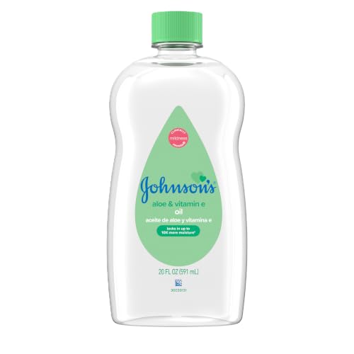 Johnson's Baby Oil, Aloe Vera &amp; Vitamin E, 20 fl oz, 6 Pack