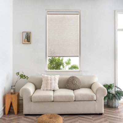 GoodHome Store Enrouleur tamisant sans perçage Masana Beige 60 x 180 cm