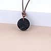 COAI Tree of Life Pendant Black Obsidian Necklace for Men Women, Genuine Leather Necklace for Men Women 55cm #3