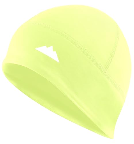 Tough Headwear Skull Cap for Men - Beanie Hats - Skullcap - Skully Beanie Cap - Cooling Skull Caps for Men Locs Sweat Dreads Running - Sweat Wicking Lightweight Helmet Liner Yellow