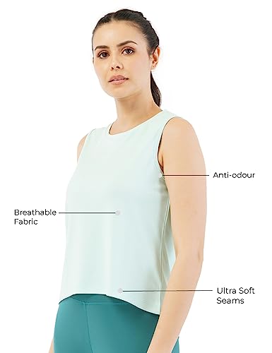 Image of PUMP'D Athleisure Women's Sleeveless Tank Top -Lightweight, Anti-Odor, UV Protect, Dry Tech, Ultra Soft Seams