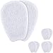 Soft Self-Adhesive Shoe Inserts - Felt Tongue Pads for Shoes - 3 Pairs, White