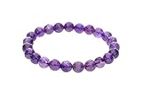 Die Amethyst Kugeln sind facettiert und ca. 8 mm groß.