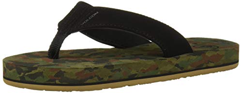 Volcom Big Kids Unisex Victor Flip Flop Sandal Dark Camo 4 Big Kid #TOP5