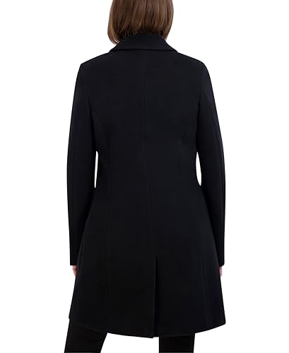 Laundry by Shelli Segal womens Faux Wool Winter Coat– Single-breasted Dress Coat With Notch Collar4