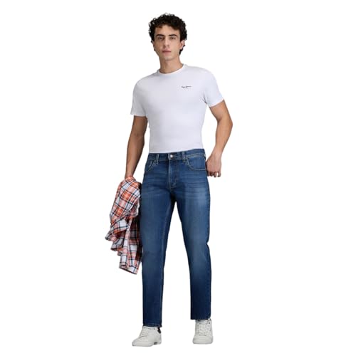 Image of Pepe Jeans Men's Jeans | Straight Fit | Mid Rise | Stretchable