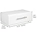 mDesign Metal Bread Box Bin with Hinged Lid - for Kitchen Countertop, Island and Pantry - Large Capacity Storage, Vintage-Inspired Design - Multi-Purpose Storage Container for Home - Matte White