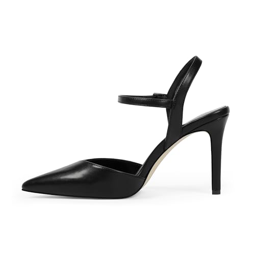 Womens Pumps Closed Pointed Toe Stiletto Heels Ankle Strap Slingback Heels for Women Wedding Party Shoes2