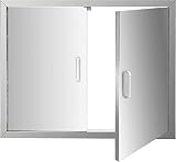 S7 Outdoor Kitchen Doors, 31W x 24H Inch, BBQ Door Stainless Steel Wall Construction Vertical, Outdo