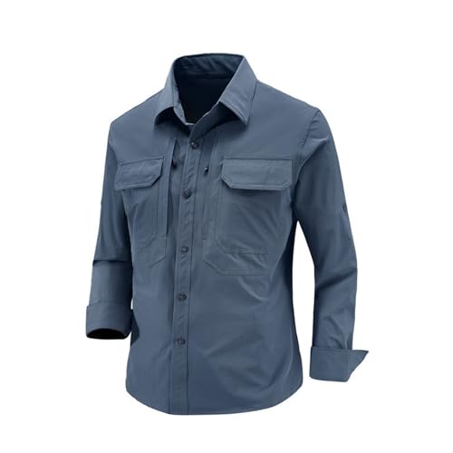Chemise tactique homme style cargo pour randonnée et aventures outdoor en coton durable