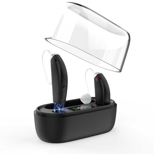 DIGGINGSOUND Hearing Aids, Hearing Aids for Seniors Rechargeable Hearing Amplifiers Behind-The-Ear...