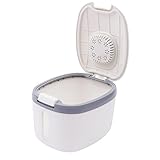 Bdneygtyr Depósito de 5 kg hermético, recipiente para harina y arroz con vaso medidor, protección contra insectos, almacenamiento para cocina, ventana transparente, ABS apto para alimentos para harina