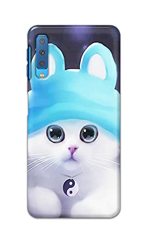 Image of Chinese Cutie Kitten Cat Big Eyes Lovely Girl Ears Hard Back Case Cover for Samsung Galaxy A7 (2018), SM-A750F /DS, SM-A750G, SM-A750FN /DS Back Cover -(J5) VNS2221