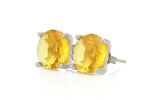 Boucles d'oreilles de mariage en argent et citrine ronde haut de gamme