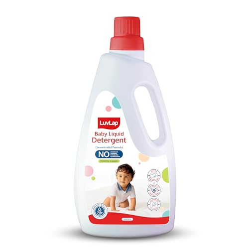 LuvLap Baby Laundry Detergent 1000ml, pH Balanced, No harsh chemicals, Safe for mommy's hands & baby's skin, Anti-Bacterial, Softens clothes & Removes Stains & Odour, Dermatologically tested