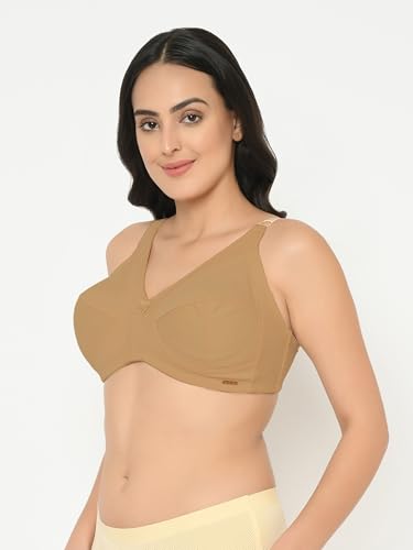 Image of Da Intimo Women's Cotton Non-Padded Non-Wired Full Coverage Bra | Comfortable Adjustable Strap Everyday Bra for Women & Girls -Set of 3 Combo, CL3-D177