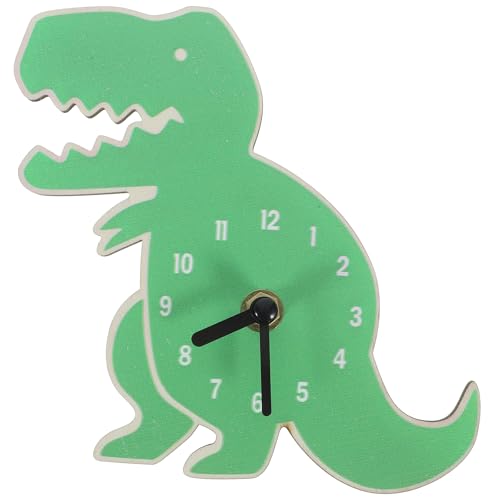 ABOOFAN Dinosaur Clock Kids Room Clock Cute Decorative Wall Clock Battery Operated Silent Wall Clock for School Classrooms Bedroom Living Room Space Decor